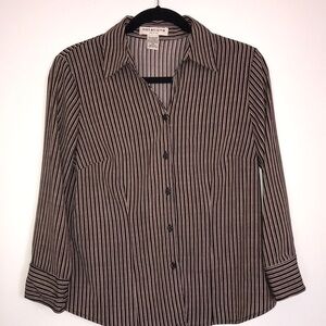 Notations Striped Button-down shirt Size Medium Petite​​​